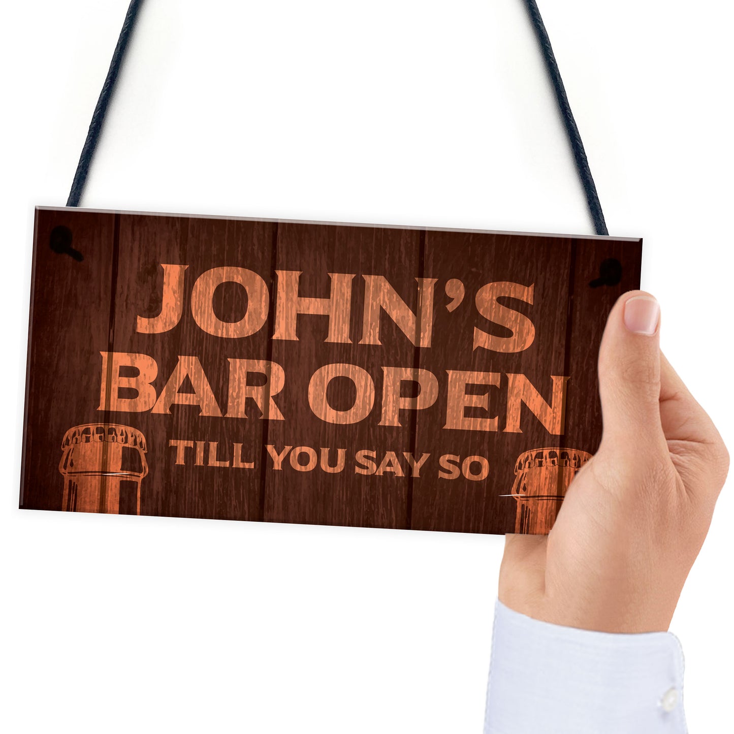 PERSONALISED Open Bar Sign Novelty Home Bar Hanging Signs