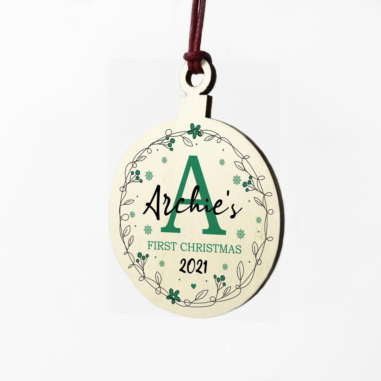 Baby 1st First Christmas Bauble Personalised Tree Decoration