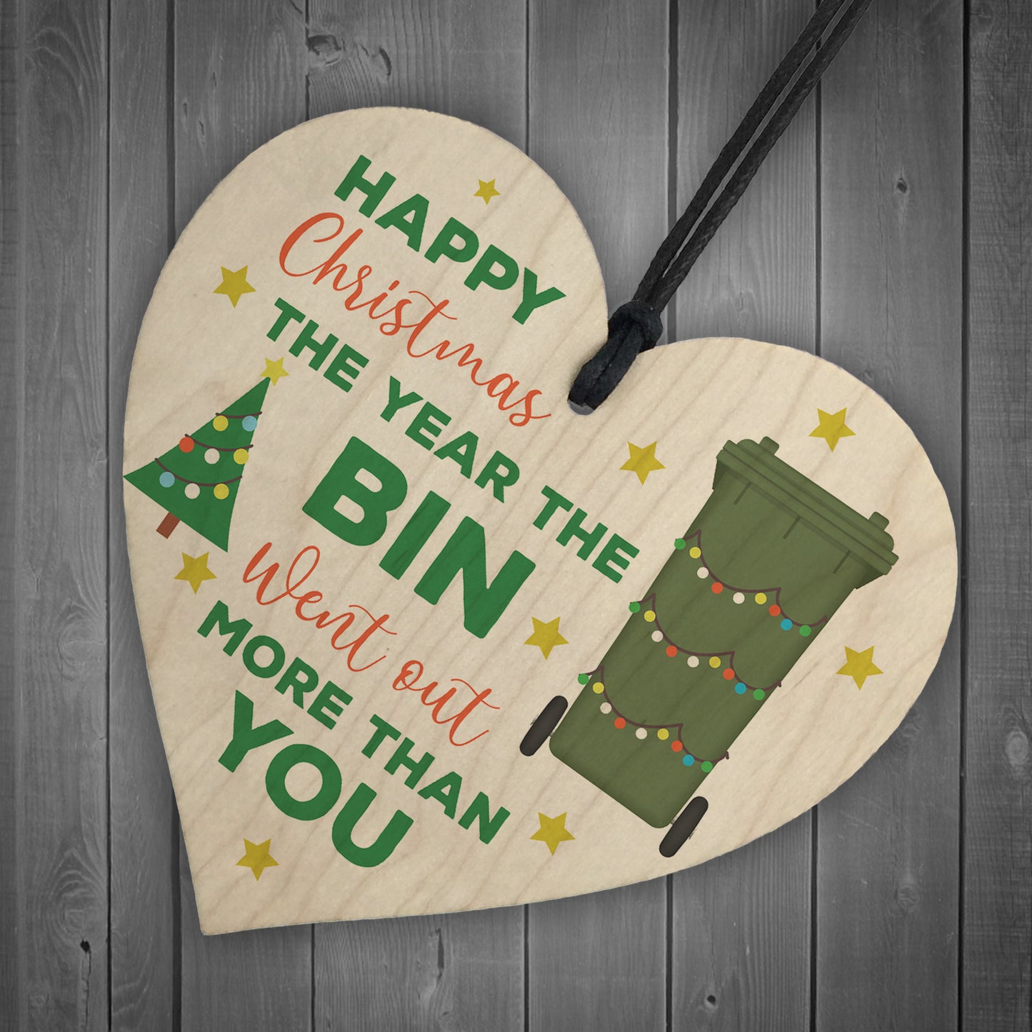 Funny Rude Christmas Gift Wood Heart Lockdown Memory Gift
