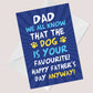 Funny Fathers Day Card From Daughter Son Dog Novelty Joke
