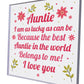 Gifts For Her Auntie Gifts From Niece Nephew Standing Plaque