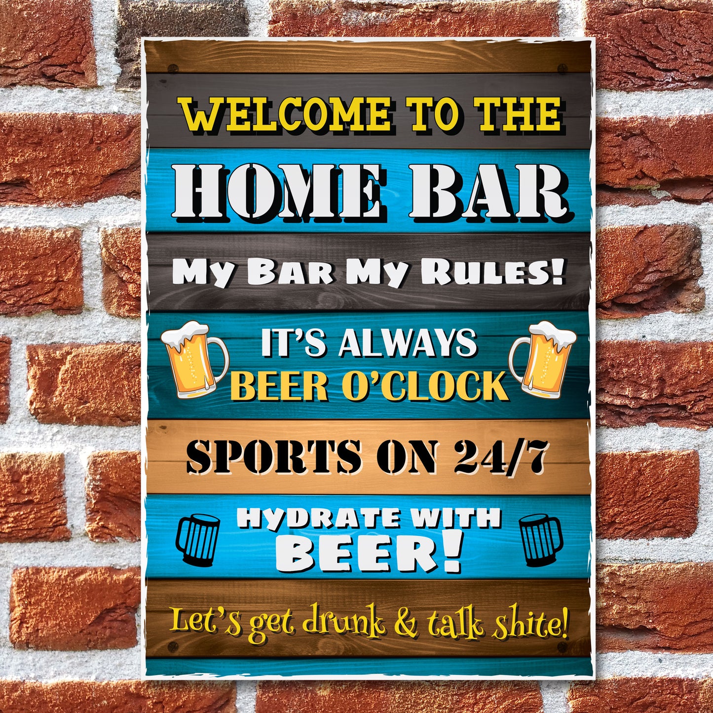 Welcome Plaque Bar Accessories For Home Pub or Outdoor Garden