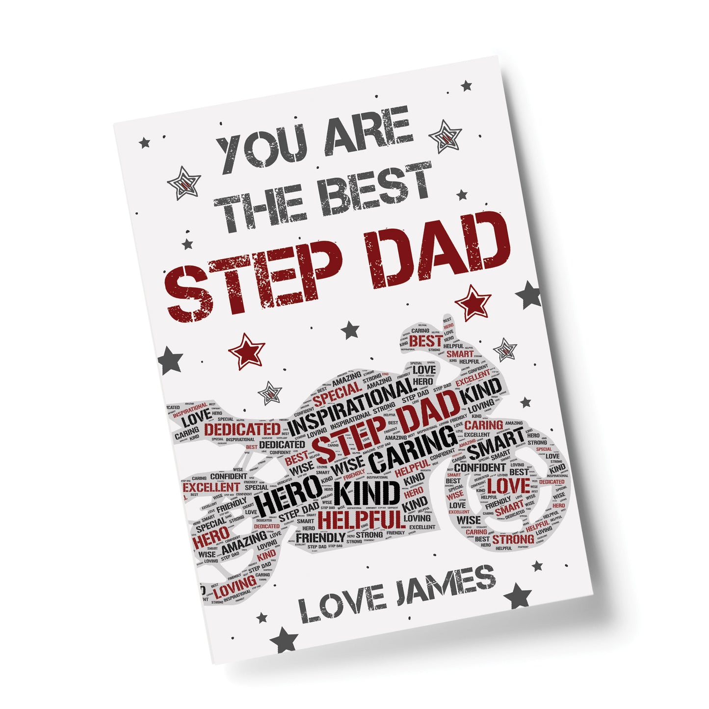 Personalised Fathers Day Gift Biker Gift Bike Print Step Dad
