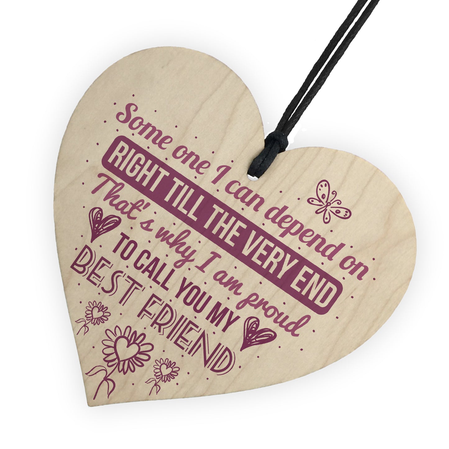 My Best Friend Sentimental Friendship Friend Gift Wood Heart