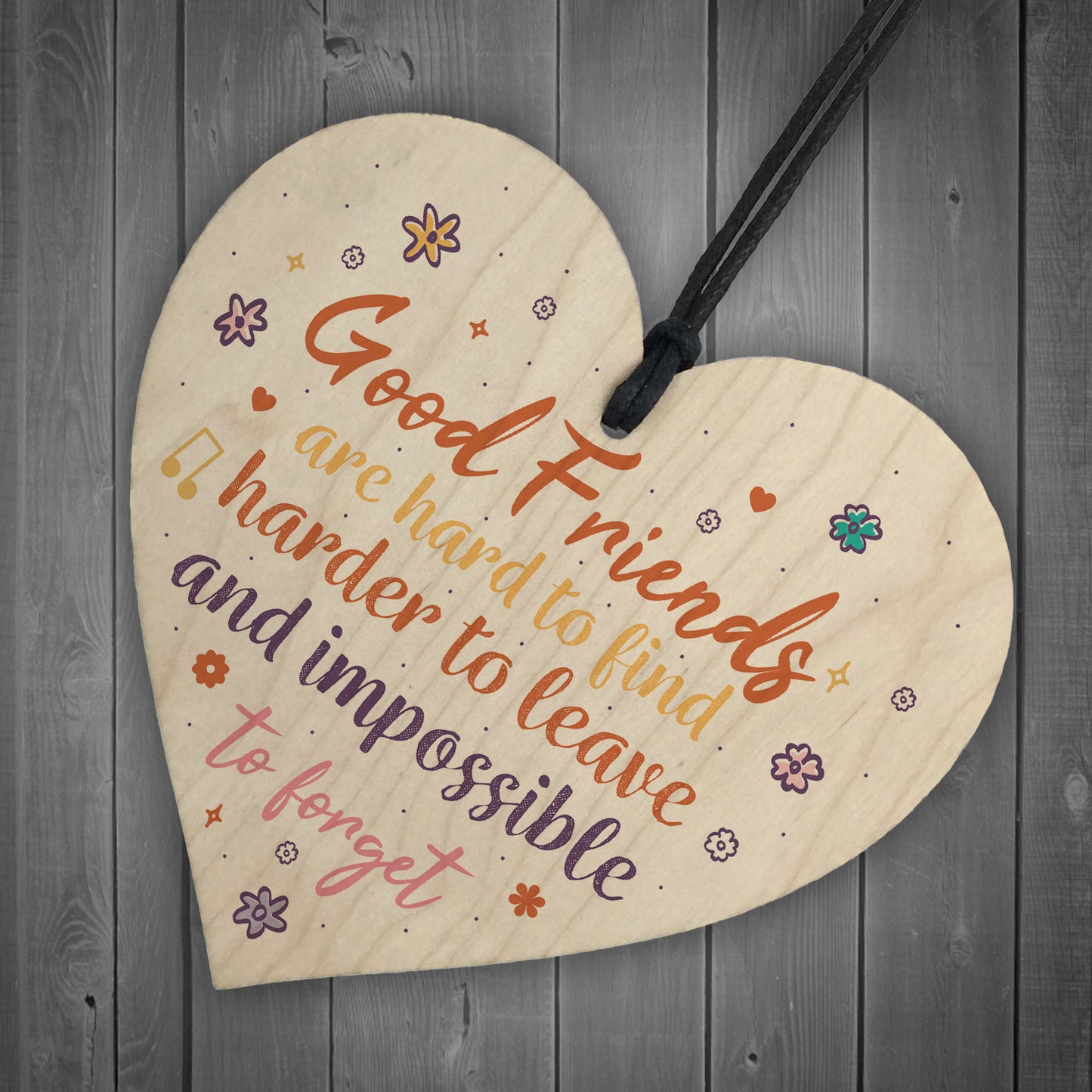 Best Friend Sign Friendship Plaque Handmade Wood Heart Thank You