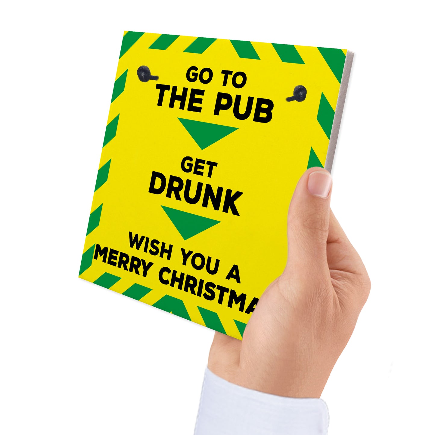 Funny Get Drunk Pub Bar Lockdown Gift Sign Christmas Gift Plaque