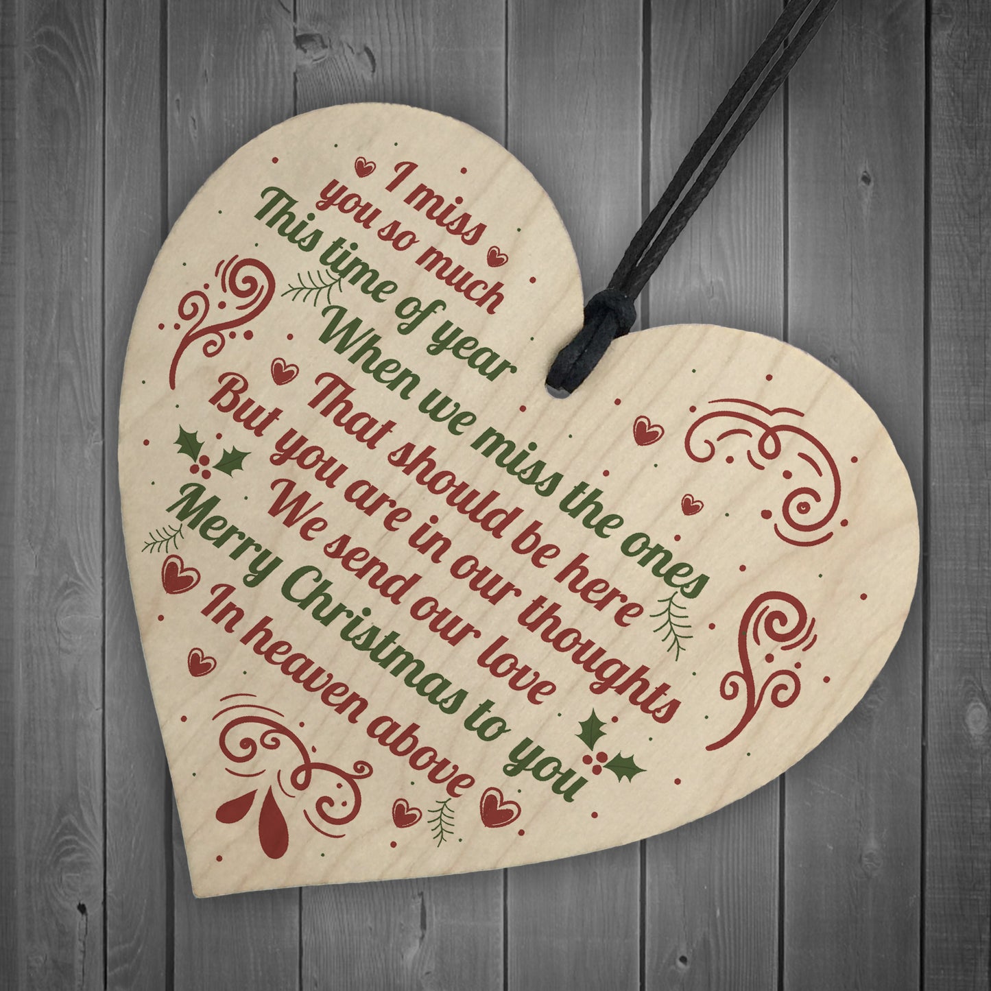 Christmas Gift Memorial Tree Hanging Decoration Mum Dad Sign