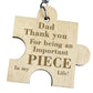 Gift For Dad Fathers Day Birthday Wood Keyring Thank You Gift