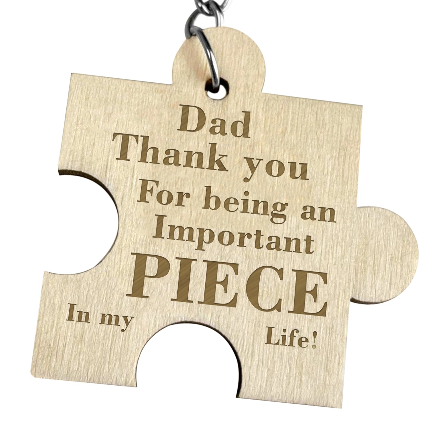Gift For Dad Fathers Day Birthday Wood Keyring Thank You Gift