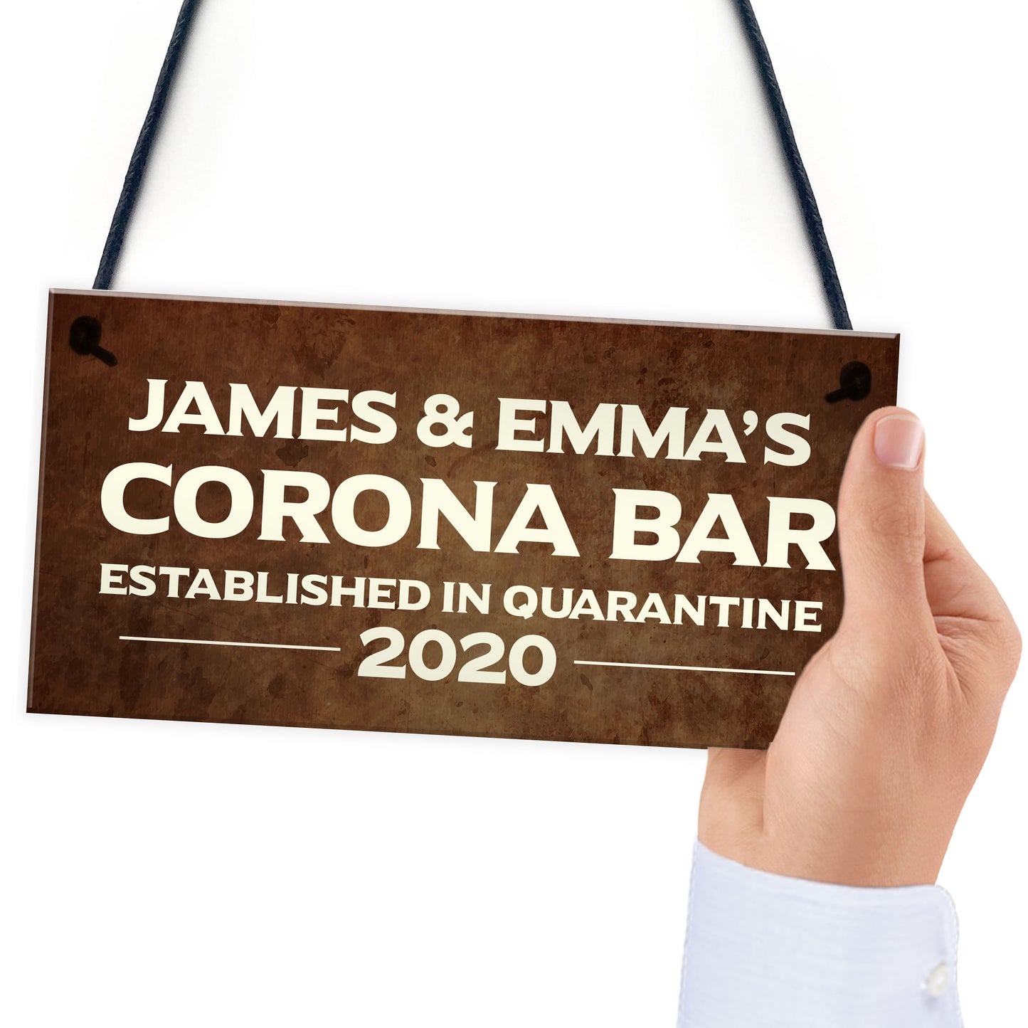 PERSONALISED Corona Bar Sign Quarantine Home Bar Man Cave