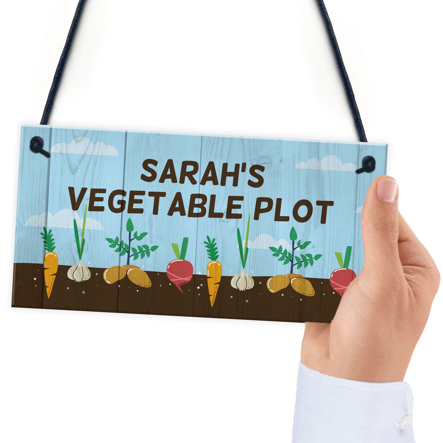Novelty Vegetable Plot Sign For Garden Summerhouse Door Sign