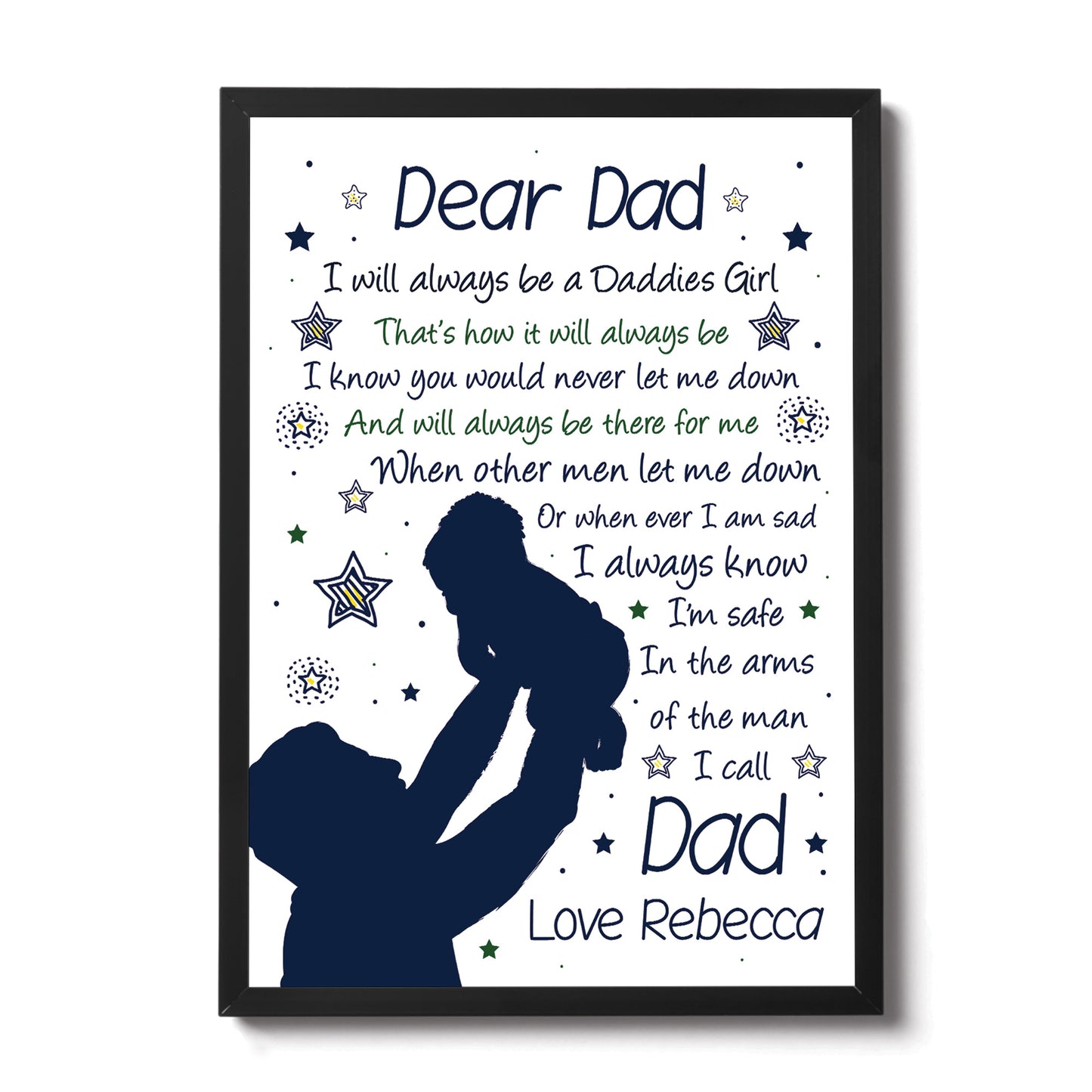 Personalised Daddy Gifts From Daughter Dad Birthday Christmas