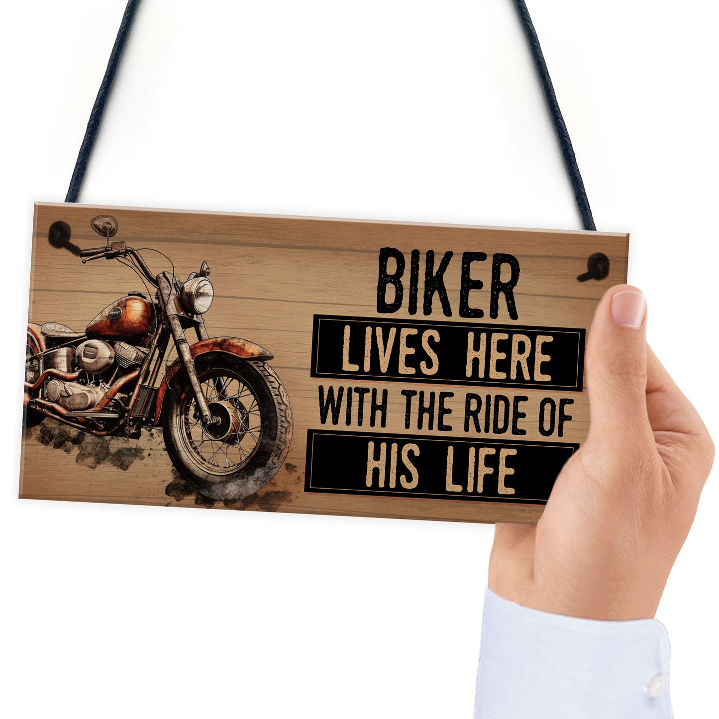 Novelty Motorcycle Motorbike Sign Funny Biker Gifts For Husband