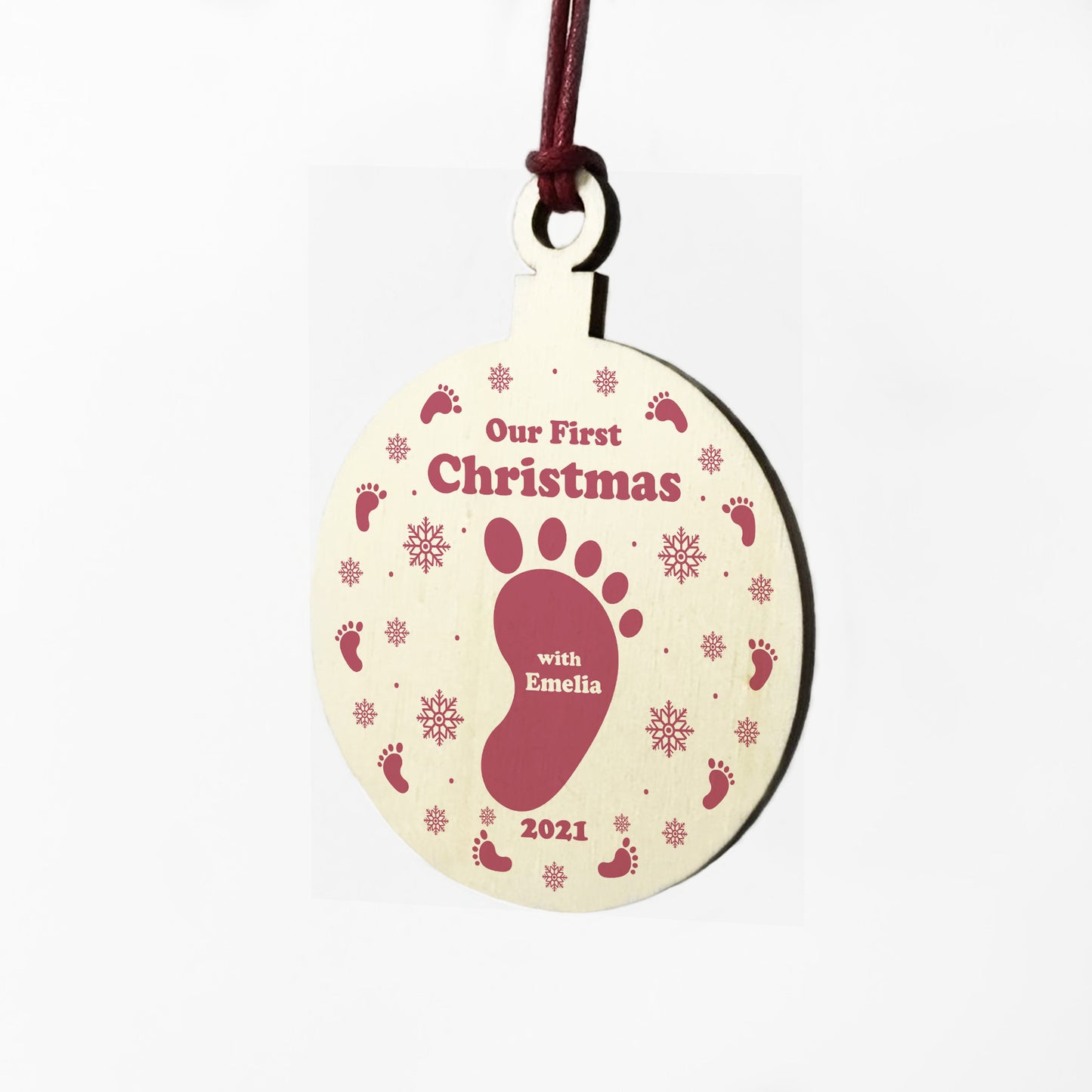 Our First Christmas With Baby Gift Personalised Christmas Bauble