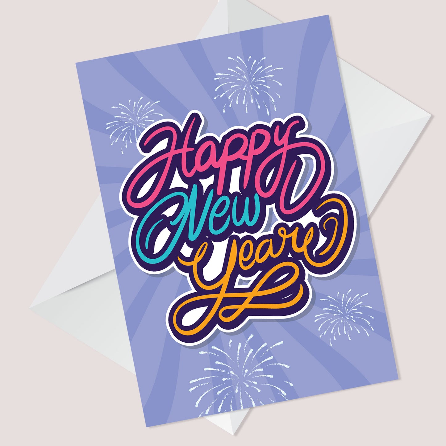 New Year Card For Women Happy New Year Card with Envelope Auntie