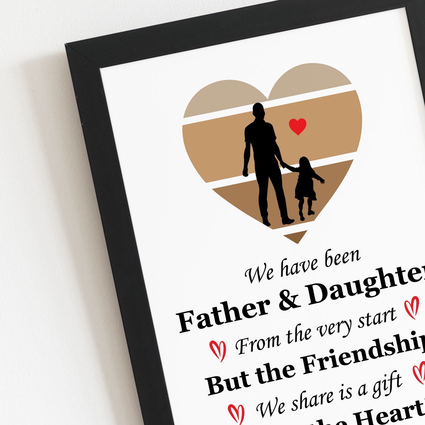 Father And Daughter Framed Print Dad Gifts From Daughter