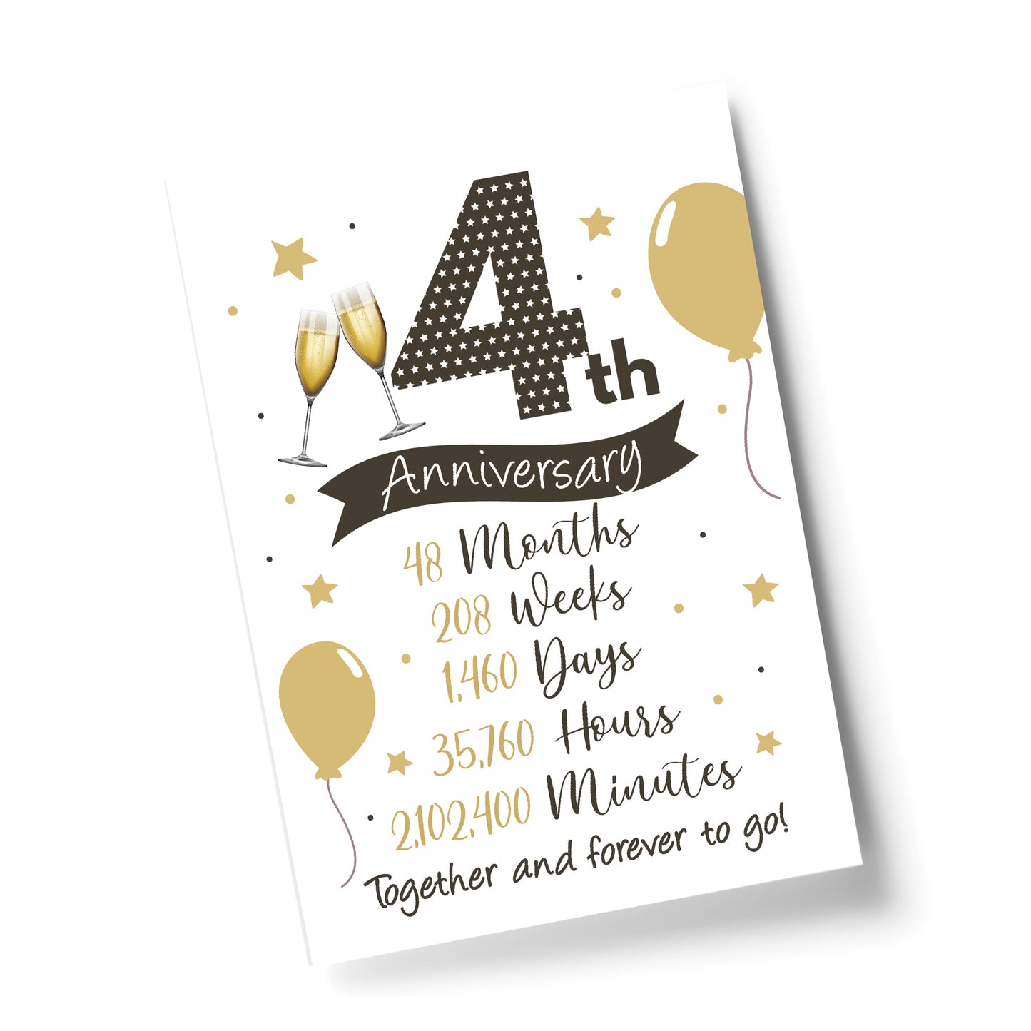 4th Wedding Anniversary Gift Print Mr & Mrs Anniversary Gifts