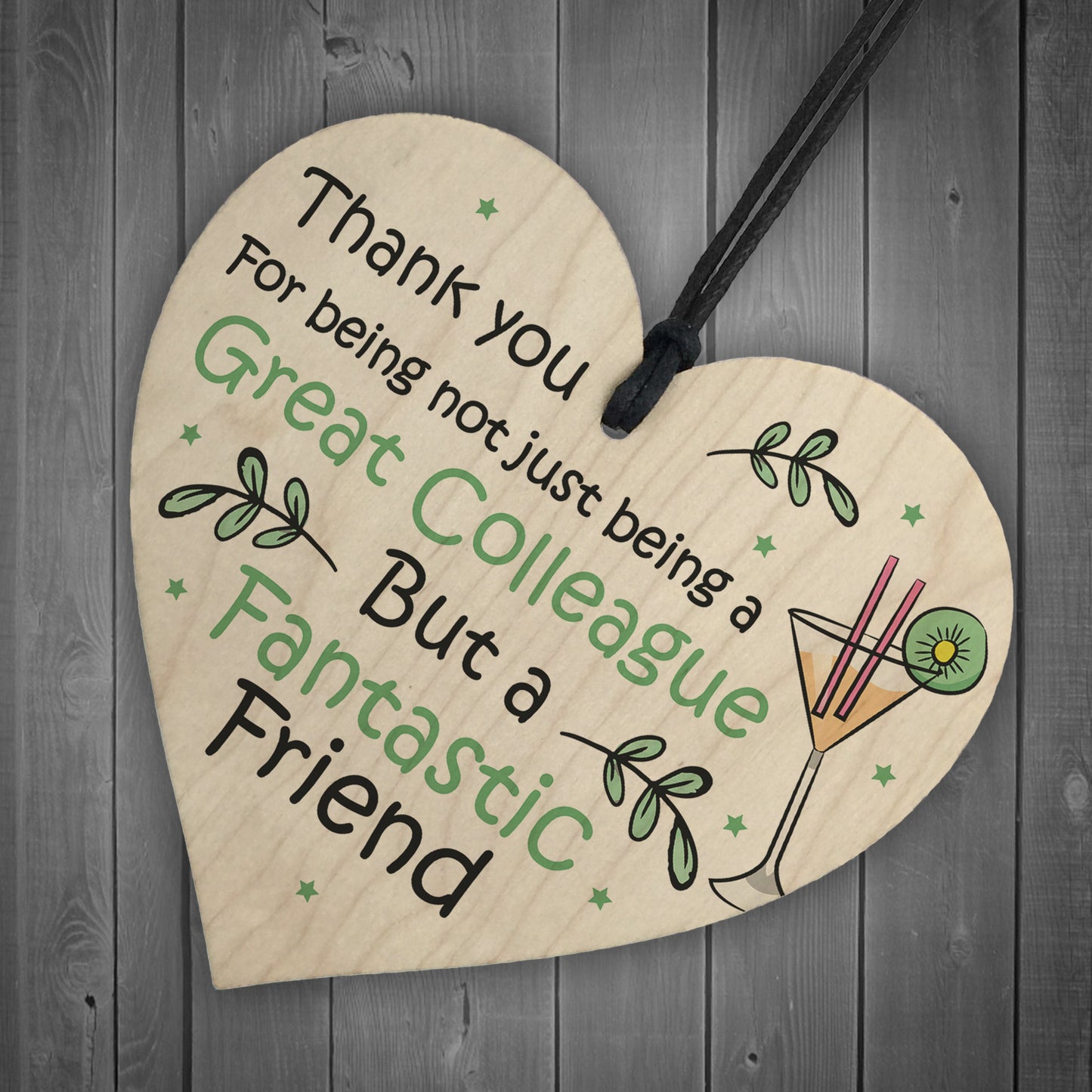Colleagues Heart Plaque Hanging Sign Friendship Gift Friend