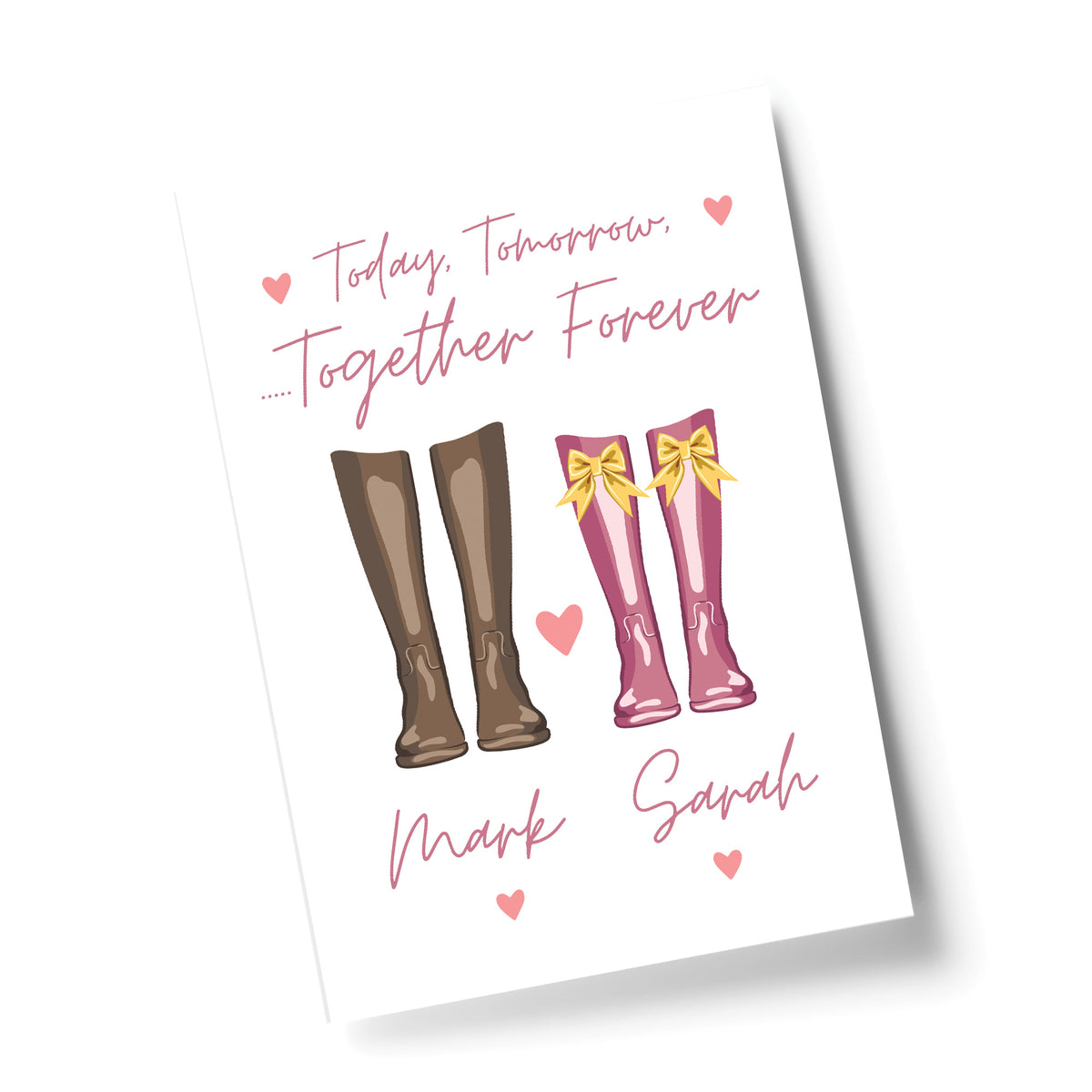 PERSONALISED Valentines Gift For Him Her Welly Boot Print Couple