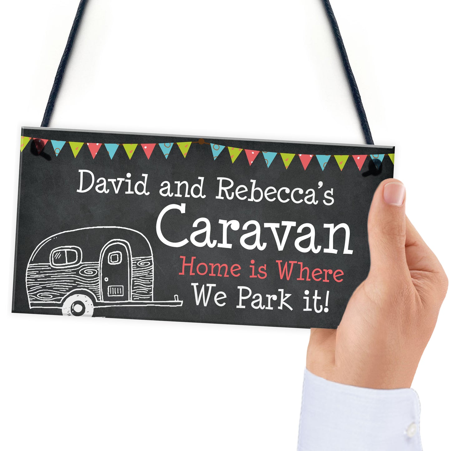 Shabby Chic Personalised Caravan Sign Home Decor Gift