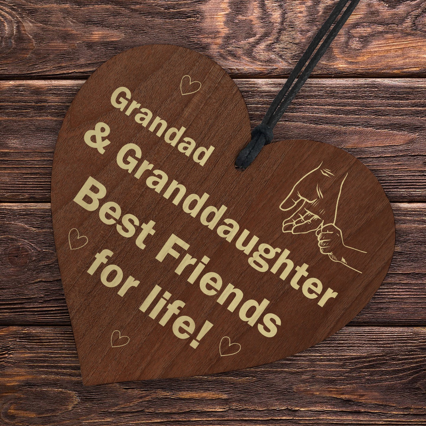 Grandad Gifts From Granddaughter Wood Heart Fathers Day Birthday