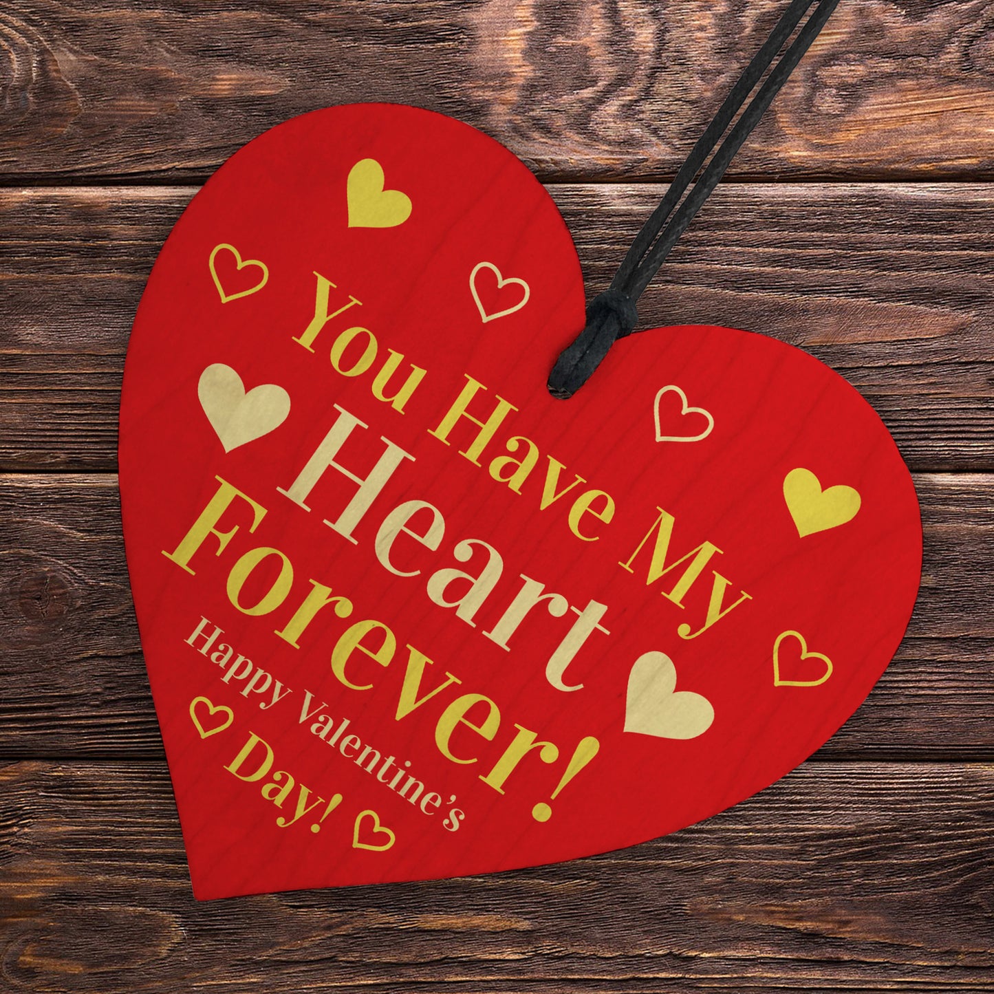 Valentines Gifts Boyfriend Husband Wife Girlfriend Wooden Heart