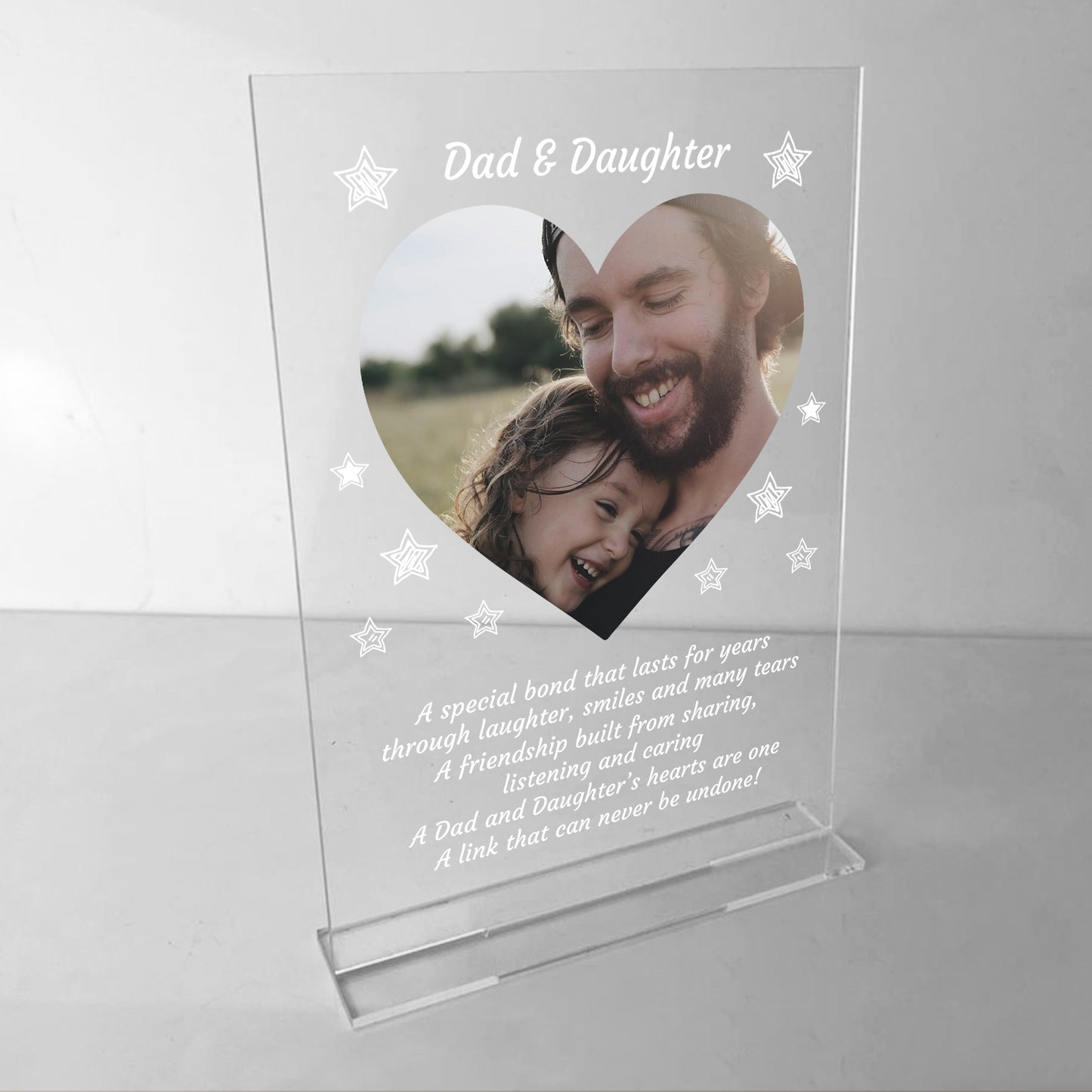 Dad Gifts From Daughter Standing Photo Plaque Fathers Day Gift