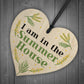I Am In The Summerhouse Sign Hanging Door Sign Wood Heart