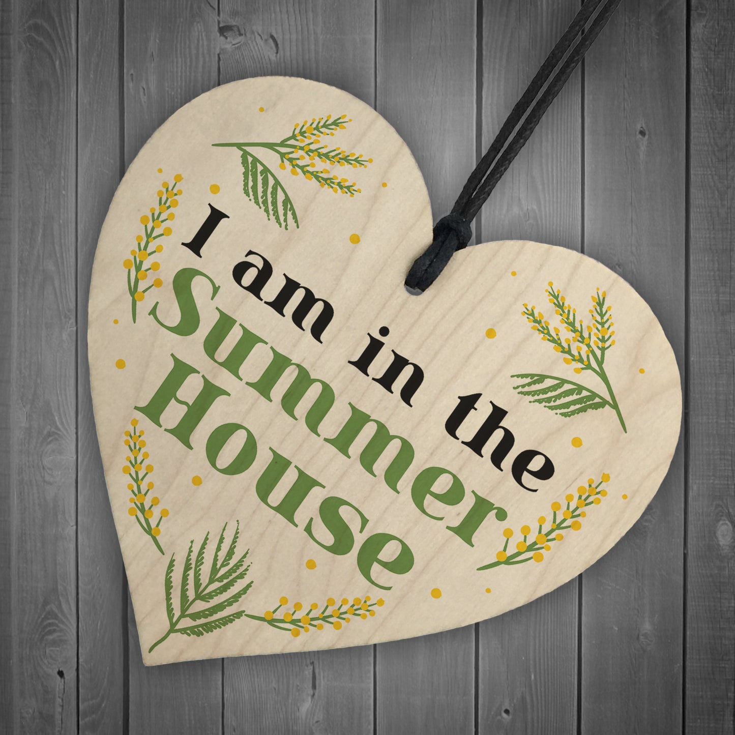 I Am In The Summerhouse Sign Hanging Door Sign Wood Heart