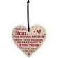 Funny Mothers Day Card For Mum Wooden Heart Mother's Day Gift