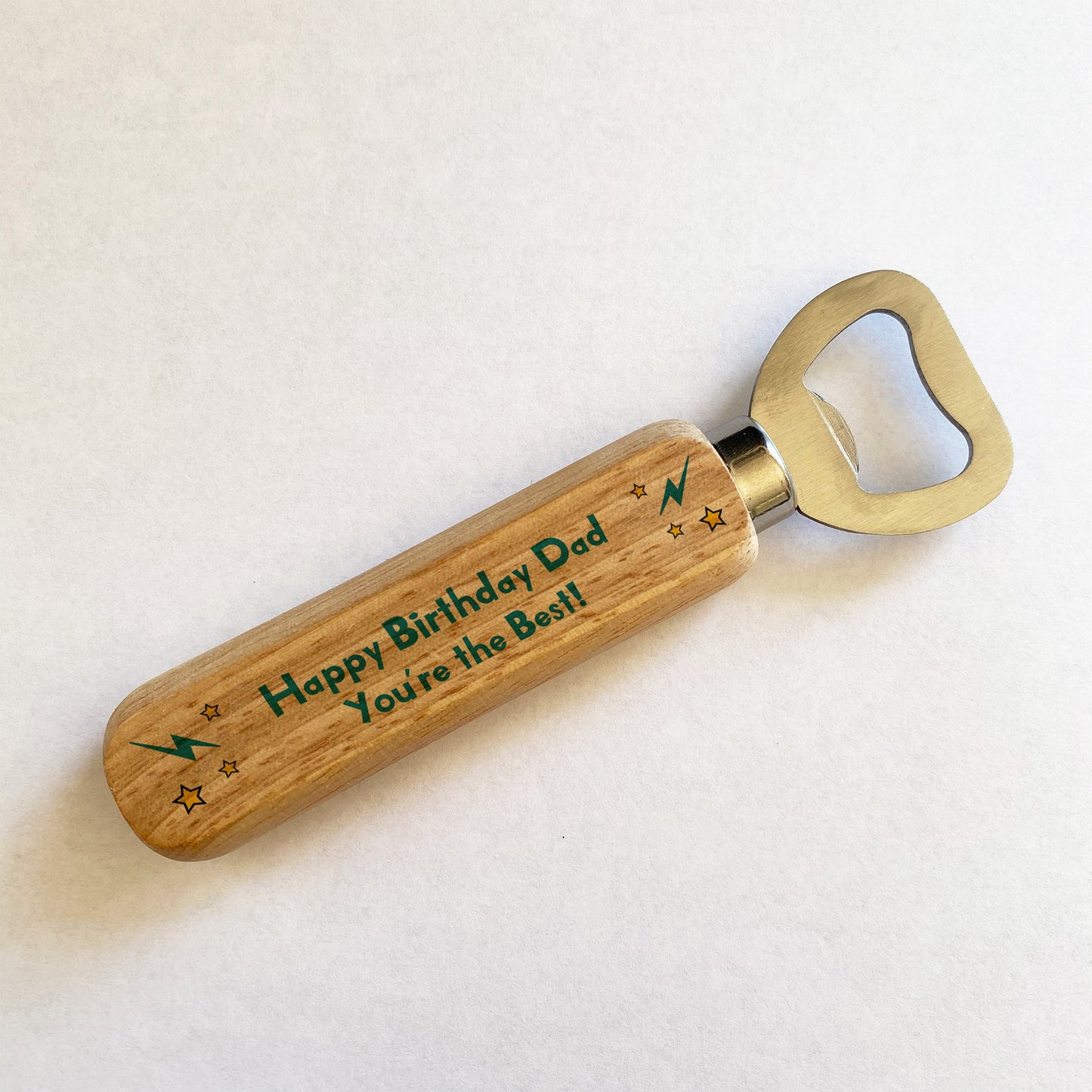 Happy Birthday Dad Wooden Bottle Opener Dad Birthday Gift