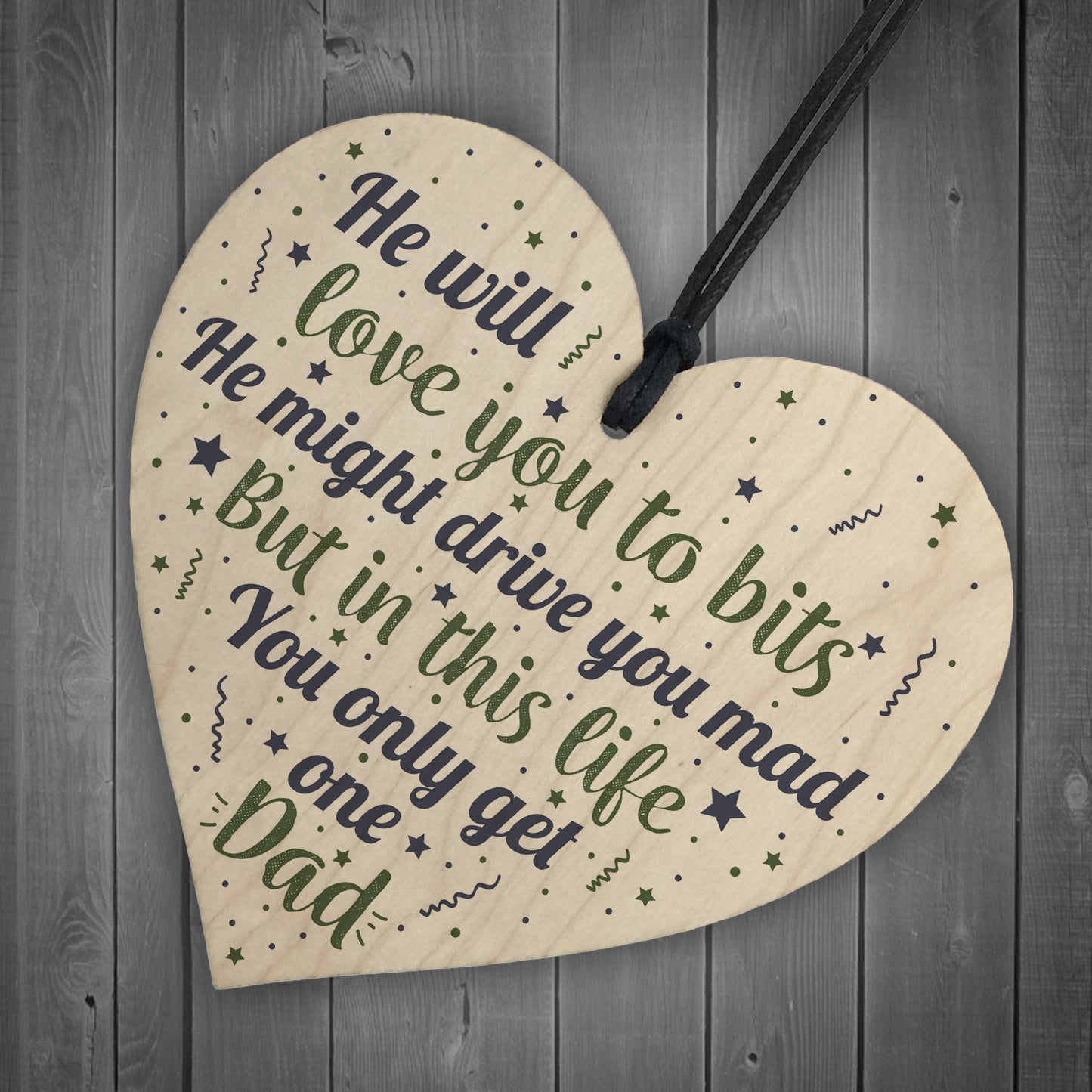 Funny Gifts For Dad Heart Daddy Father Birthday Gift Keepsake