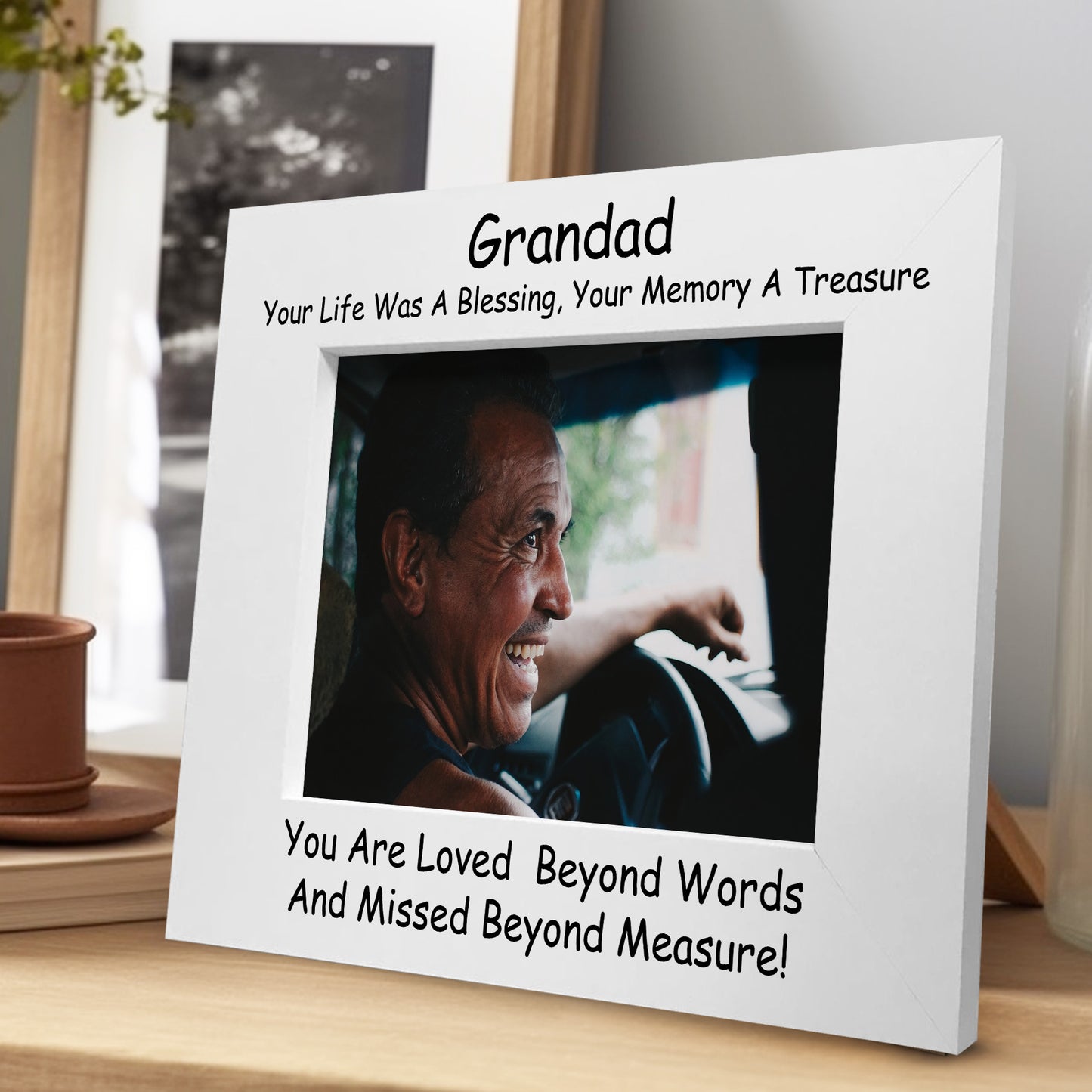 Grandad Memorial Photo Frame In Memory Gift For Grandad Family