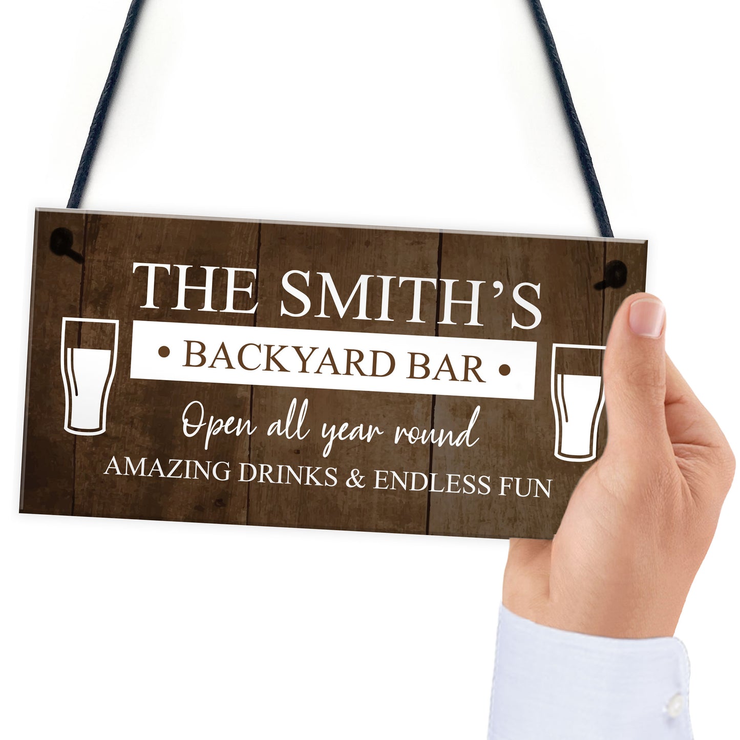 Funny BACKYARD BAR Sign For Outside Garden Personalised Shed