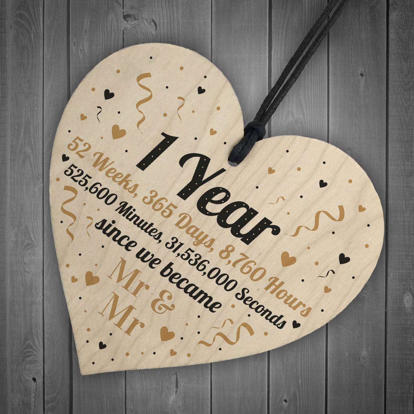One Year As Mr And Mr First Anniversary Love Husband Couple Gift