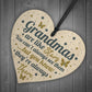 Grandma Gifts For Christmas Birthday Wood Heart Plaque Keepsake