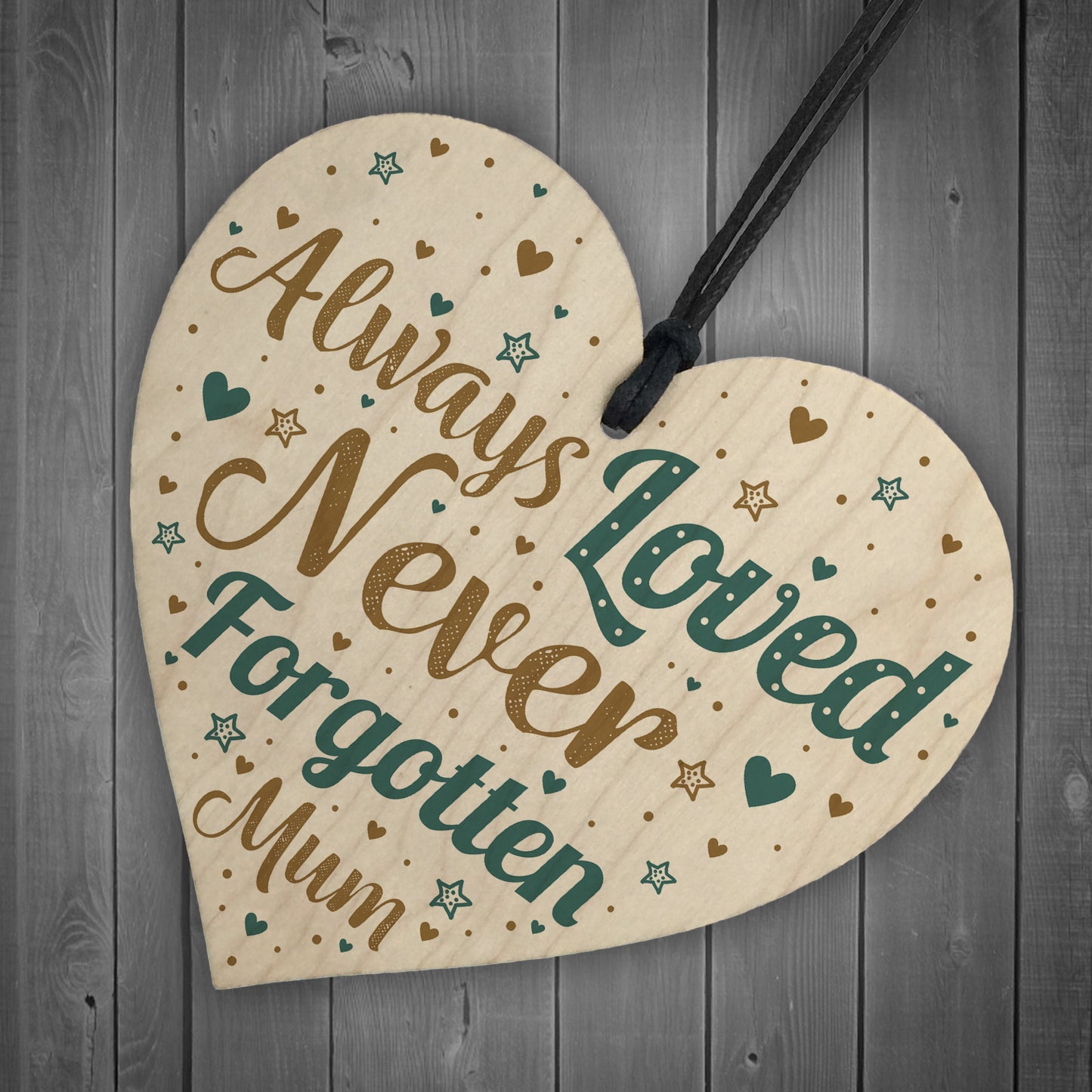 Special Mum Wood Heart Memorial Grave Tribute Plaque Keepsake