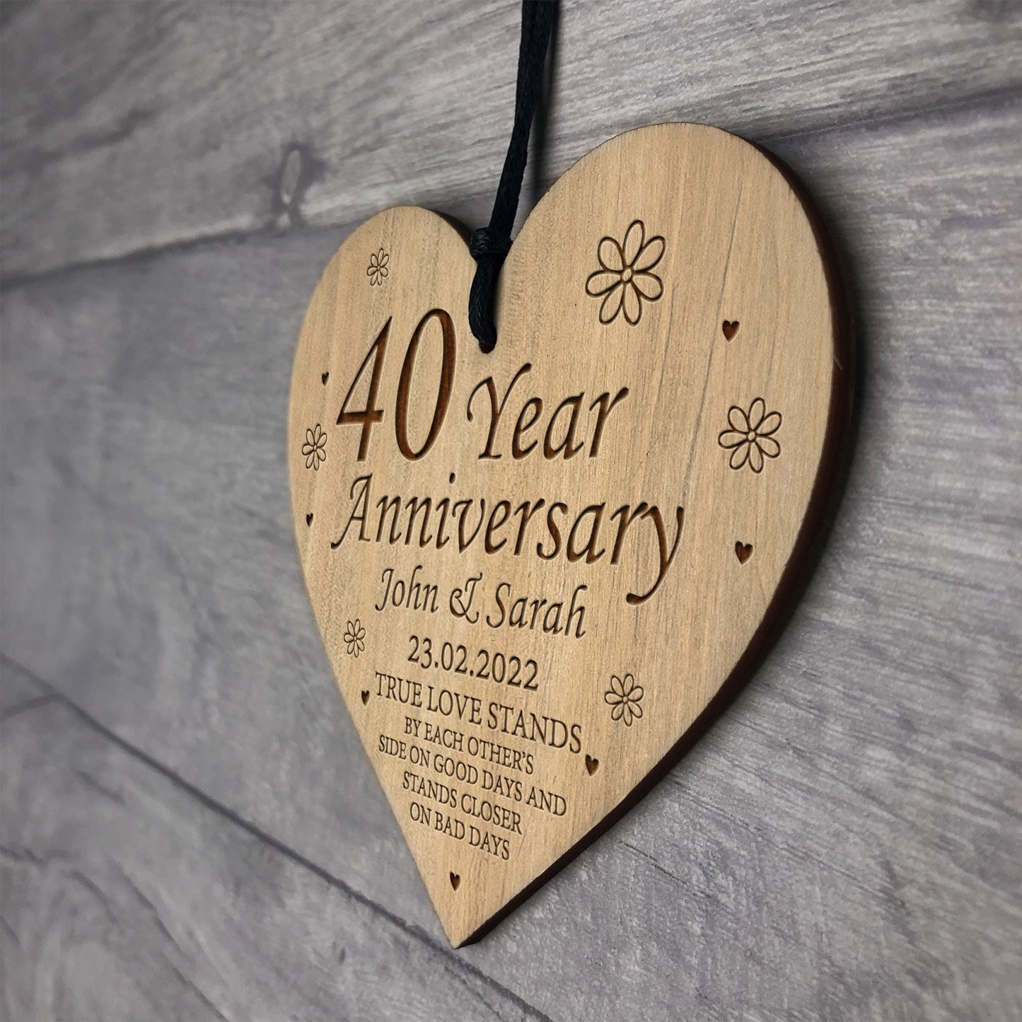 Personalised 40th Anniversary Gift 40 Year Anniversary Engraved