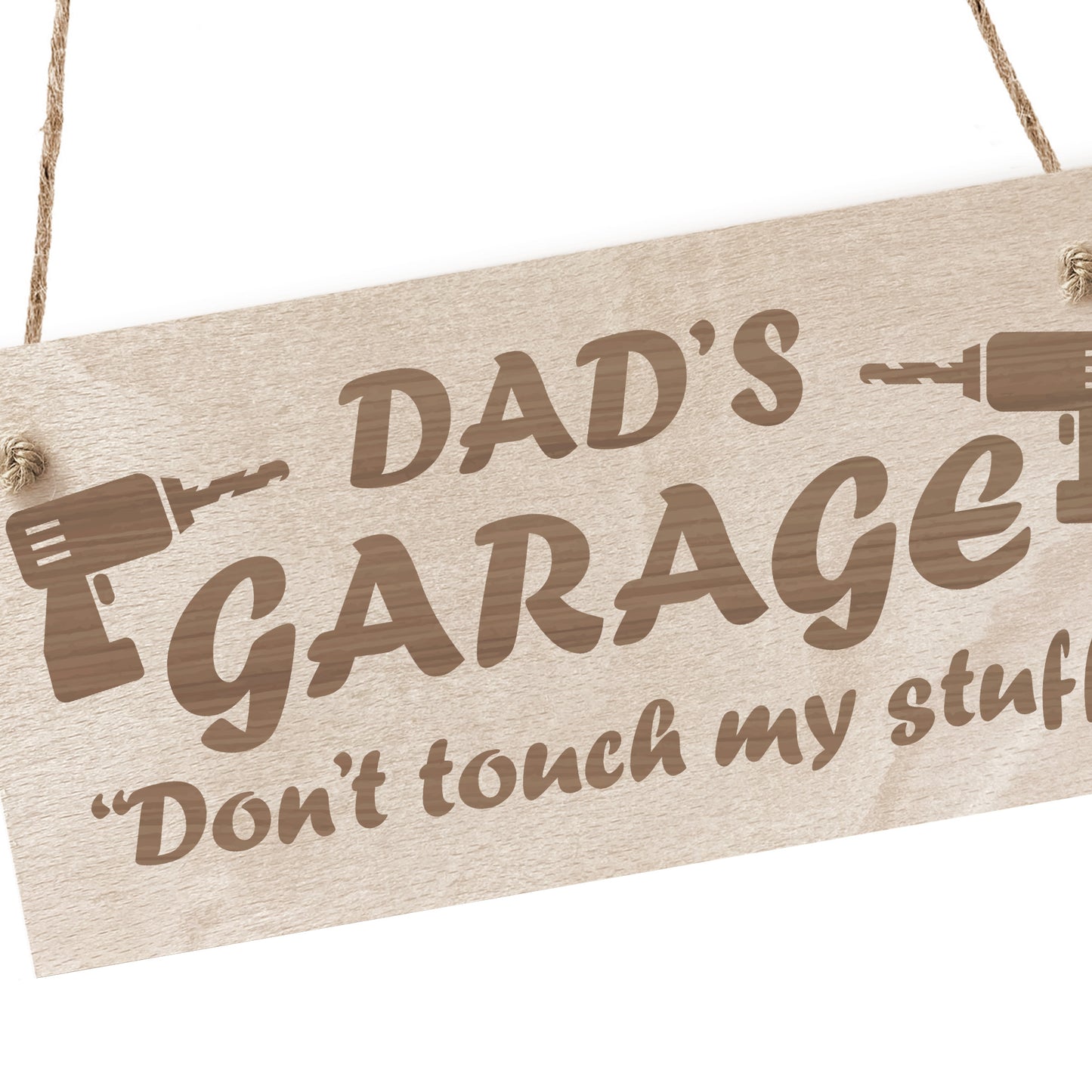 Dads Garage Sign Hanging Plaque Funny Gift For Dad Birthday