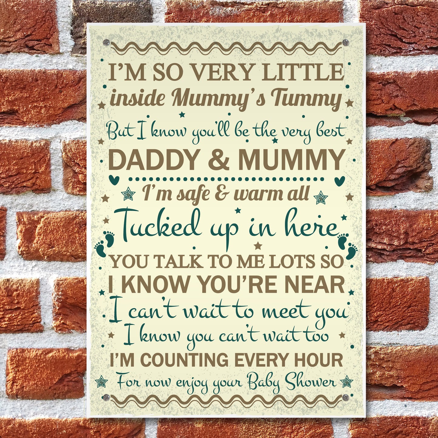 Baby Shower Thank You For Coming Table Wall Plaque Decoration