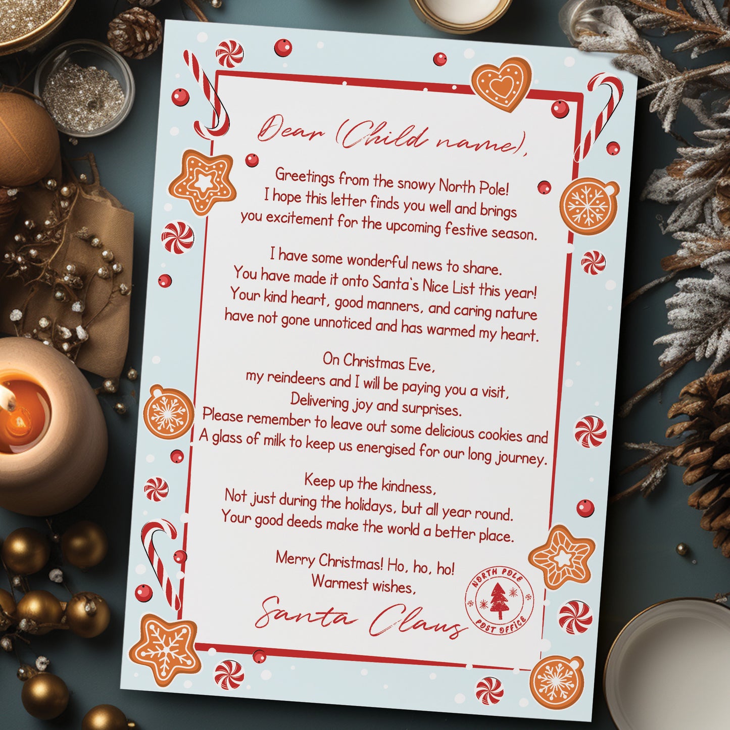 Letter From Santa Personalised Christmas Eve Box Filler Daughter