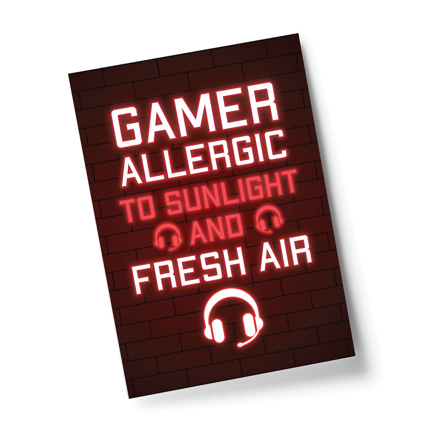 FUNNY Gaming Print Neon Boys Bedroom Man Cave Sign Gamer Gift