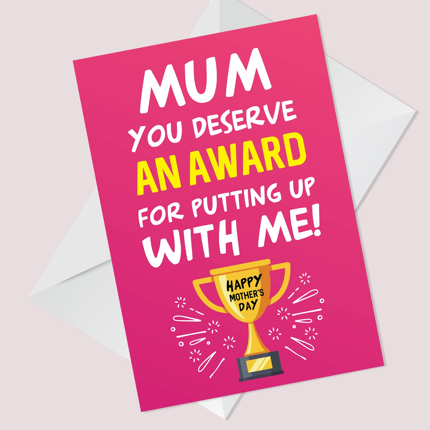 Mother's Day Card Award Funny Greeting Card for Mum