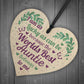 Birthday Gifts For Auntie THANK YOU Wooden Heart Plaque Sign