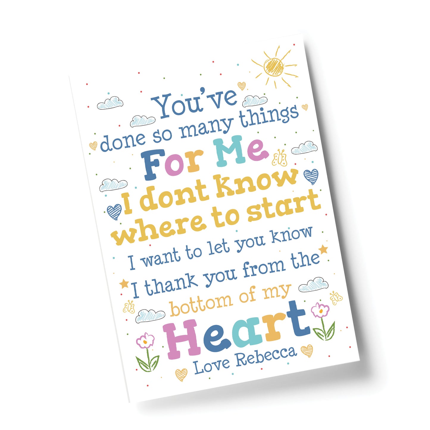 Special ThankYou Gift Poem Print Teacher Mentor Volunteer Friend