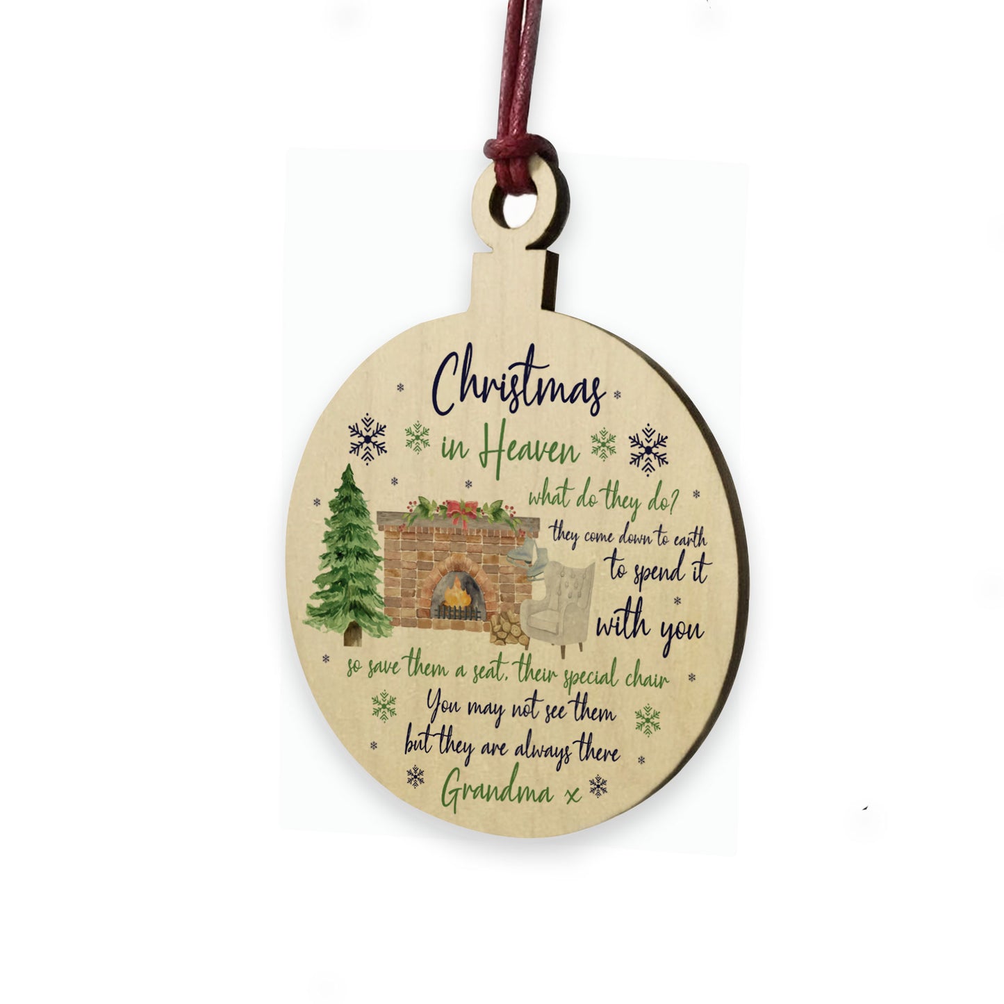 Christmas Bauble For Grandma Remembrance Christmas In Heaven