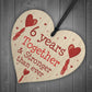 6th Anniversary Gift Wood Heart Perfect Gift For Husband Wife
