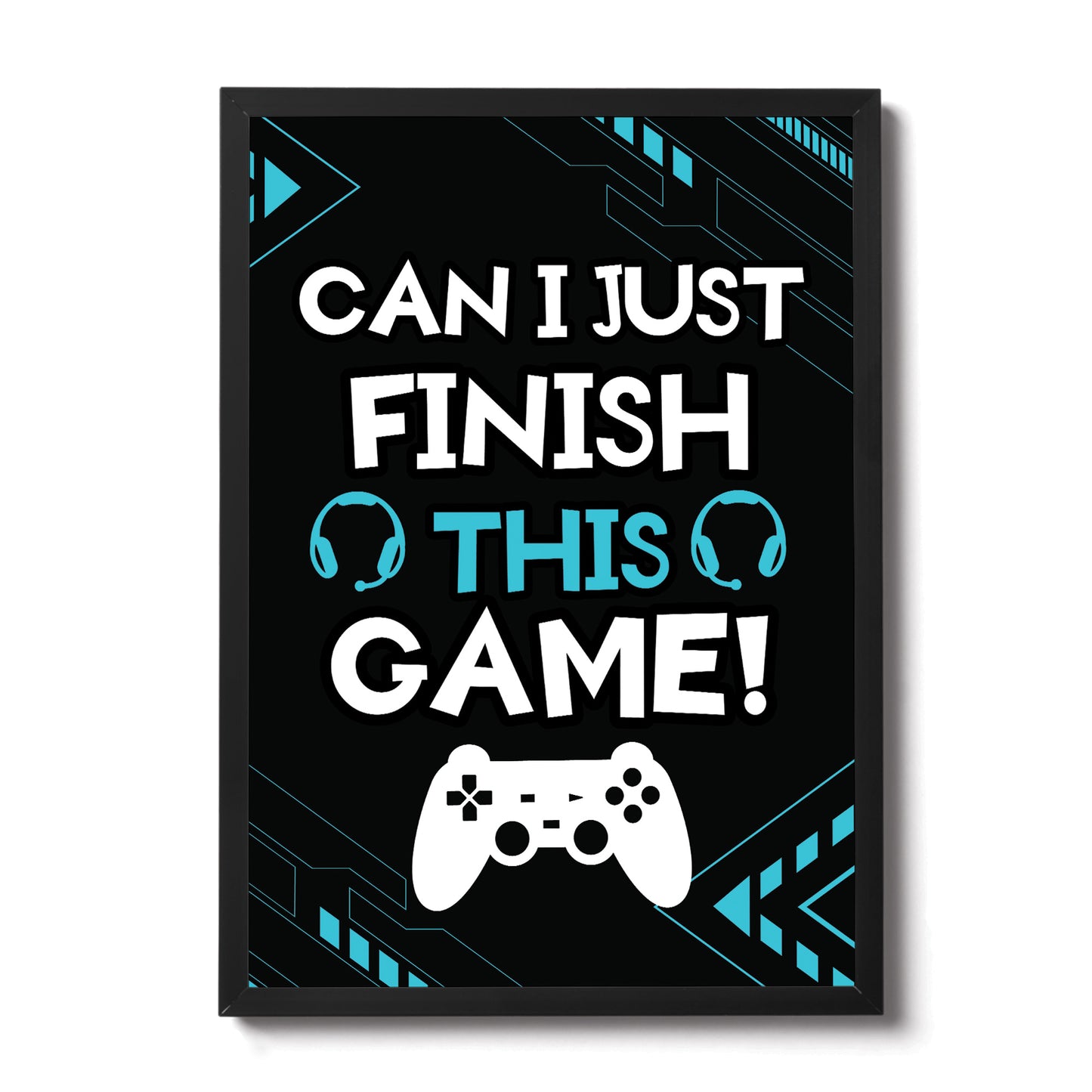 Gaming Black Framed Posters Prints For Boys Bedroom Gamer