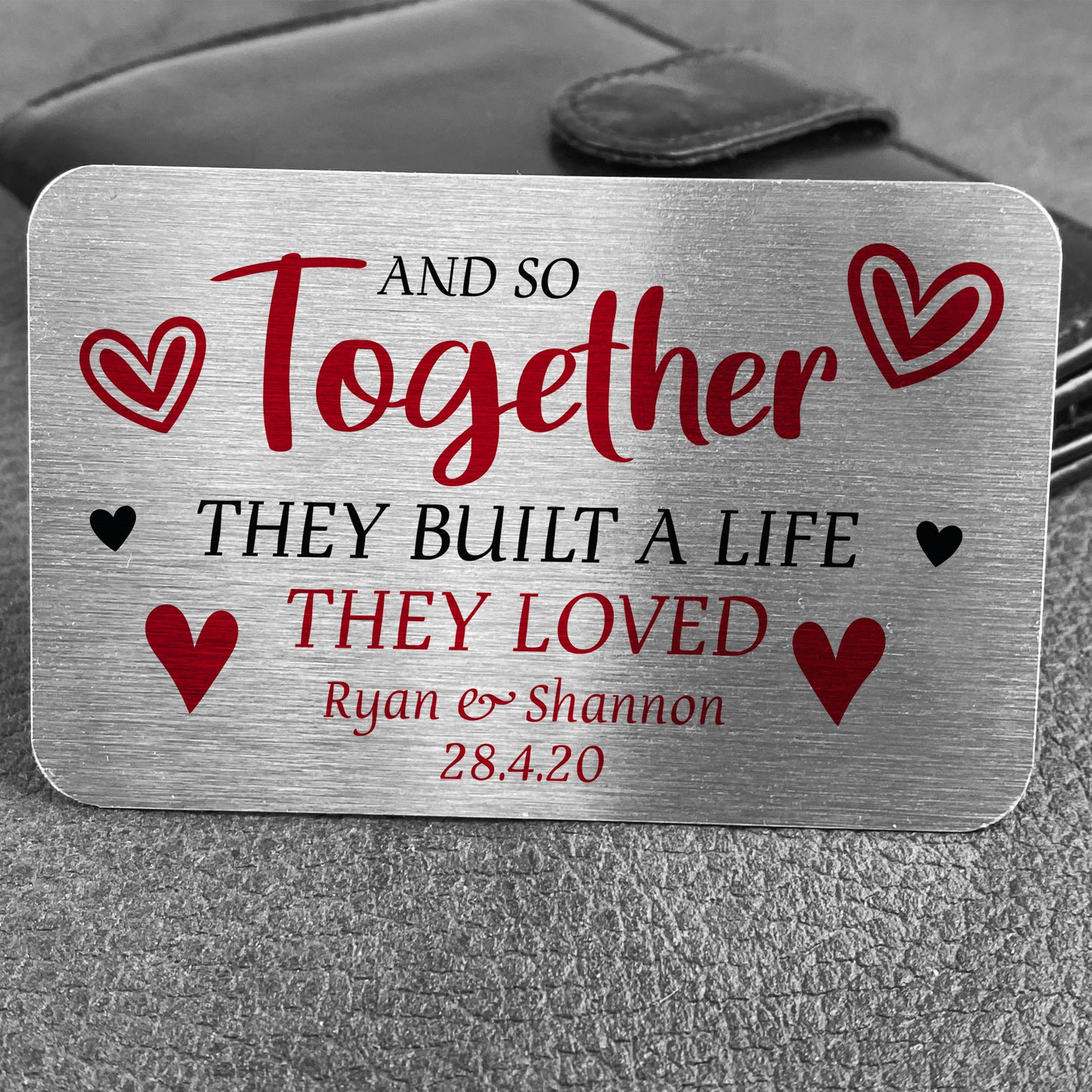 Anniversary Gifts For Him Her Personalised Wallet Insert