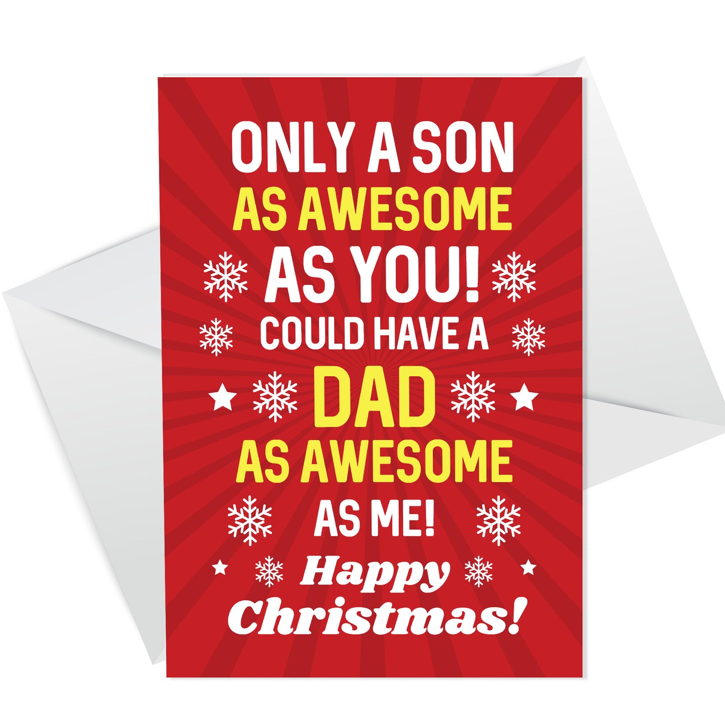 Christmas Card For Son Wooden Heart Gift From Mum and Dad